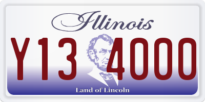 IL license plate Y134000