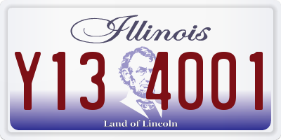 IL license plate Y134001