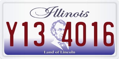 IL license plate Y134016