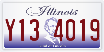 IL license plate Y134019