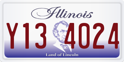 IL license plate Y134024