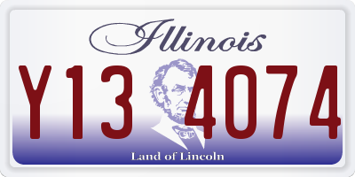 IL license plate Y134074