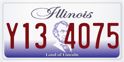 IL license plate Y134075