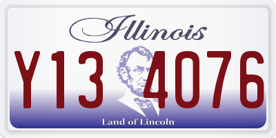 IL license plate Y134076