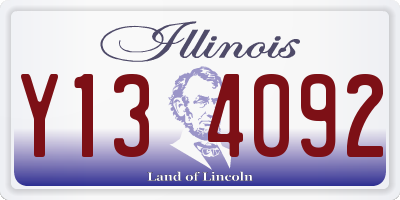 IL license plate Y134092
