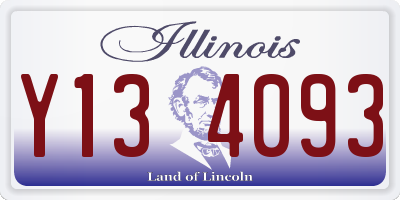 IL license plate Y134093