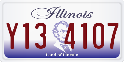 IL license plate Y134107