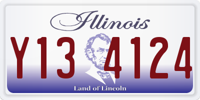IL license plate Y134124