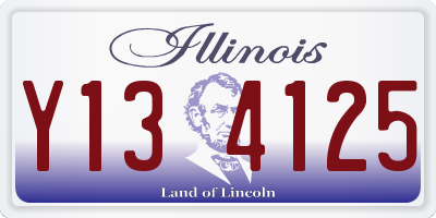 IL license plate Y134125