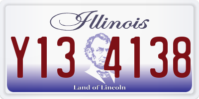 IL license plate Y134138
