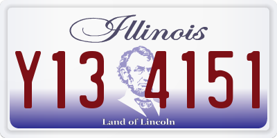 IL license plate Y134151