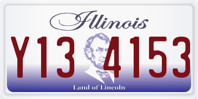 IL license plate Y134153