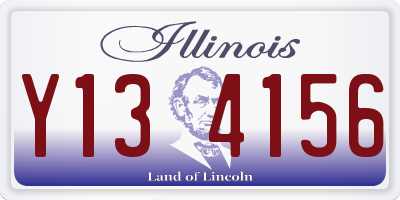 IL license plate Y134156