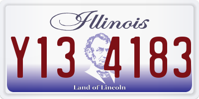 IL license plate Y134183