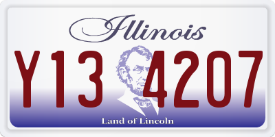 IL license plate Y134207