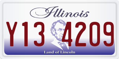 IL license plate Y134209