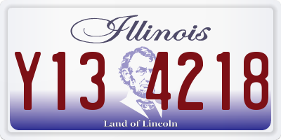 IL license plate Y134218