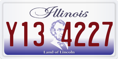 IL license plate Y134227
