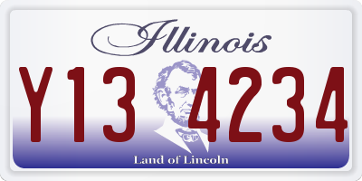 IL license plate Y134234