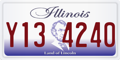 IL license plate Y134240