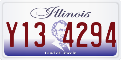IL license plate Y134294