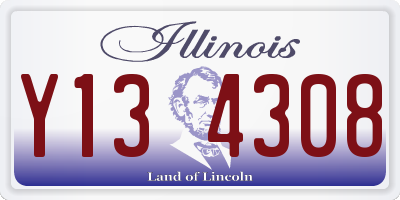 IL license plate Y134308