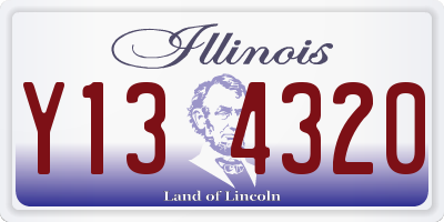 IL license plate Y134320