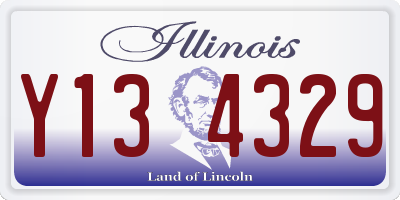IL license plate Y134329