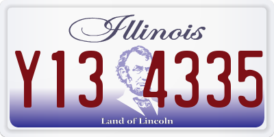 IL license plate Y134335