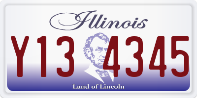 IL license plate Y134345