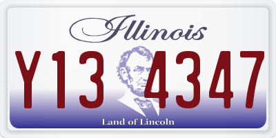 IL license plate Y134347