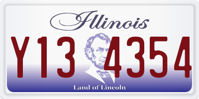 IL license plate Y134354