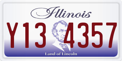 IL license plate Y134357