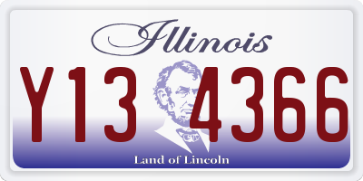 IL license plate Y134366