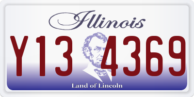 IL license plate Y134369