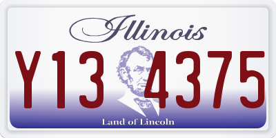 IL license plate Y134375