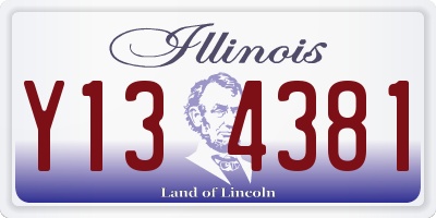 IL license plate Y134381