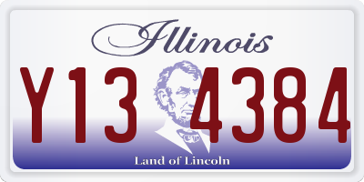 IL license plate Y134384