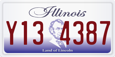 IL license plate Y134387