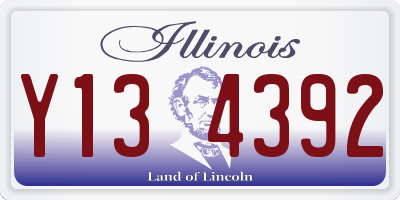 IL license plate Y134392
