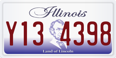 IL license plate Y134398