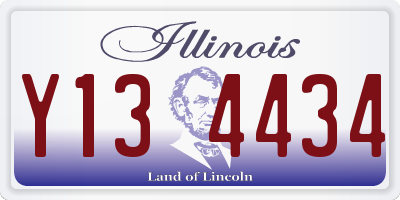 IL license plate Y134434