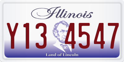 IL license plate Y134547