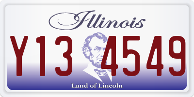 IL license plate Y134549