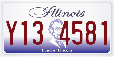 IL license plate Y134581
