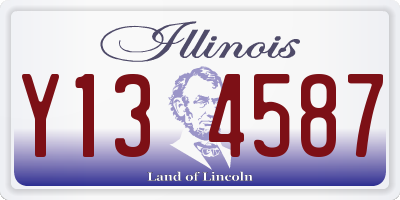 IL license plate Y134587