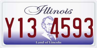 IL license plate Y134593