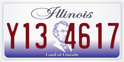 IL license plate Y134617