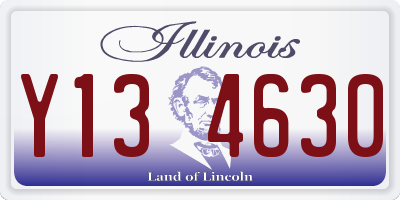 IL license plate Y134630