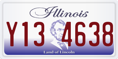 IL license plate Y134638